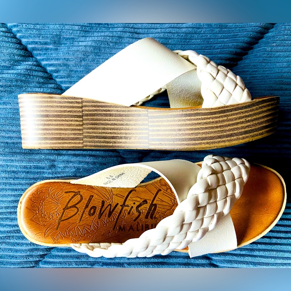 BLOWFISH Platform Sandals (White)